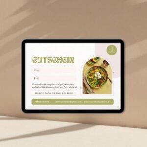 Gutschein Ernährungsberatung 75 Minuten